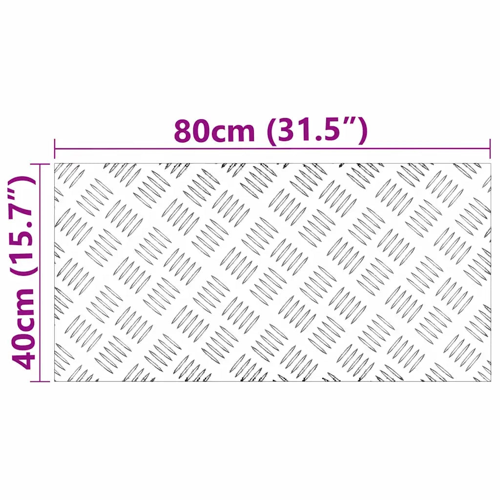 Gradini per Scale 2 pcs Argento 80 x 40 cm Alluminio 4104333