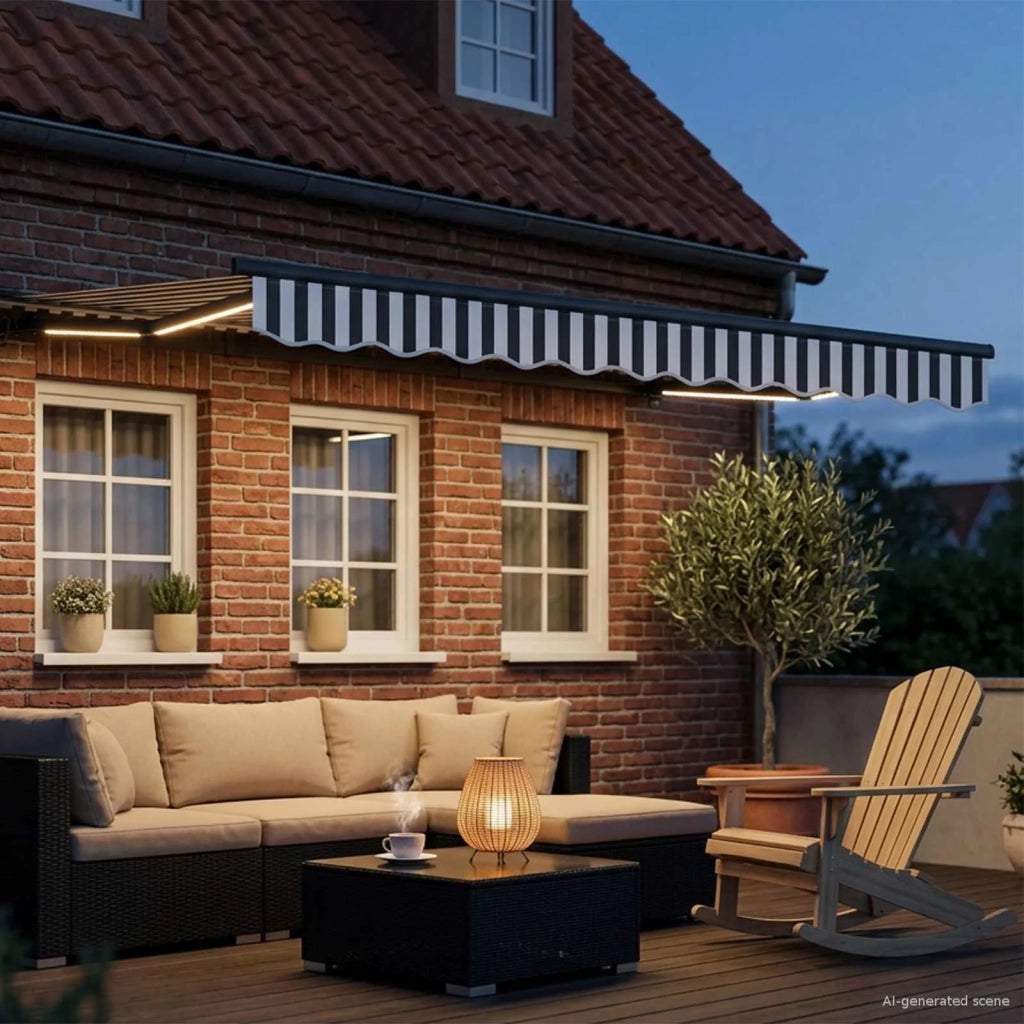 Cornice per Tenda Manuale con LED 3,5 x 2,5 m 3420826