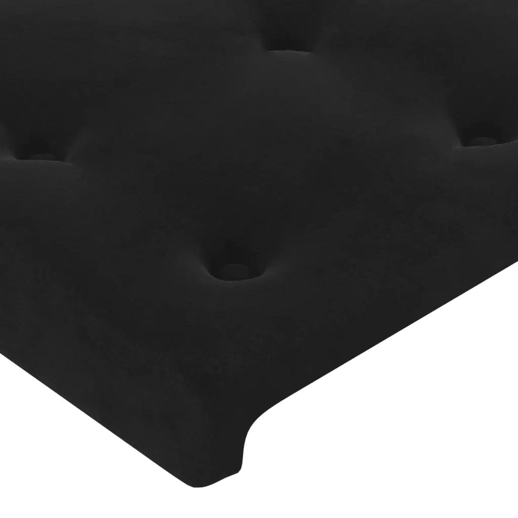 Testiera | Testata a LED Nera 100x5x78/88 cm in Velluto