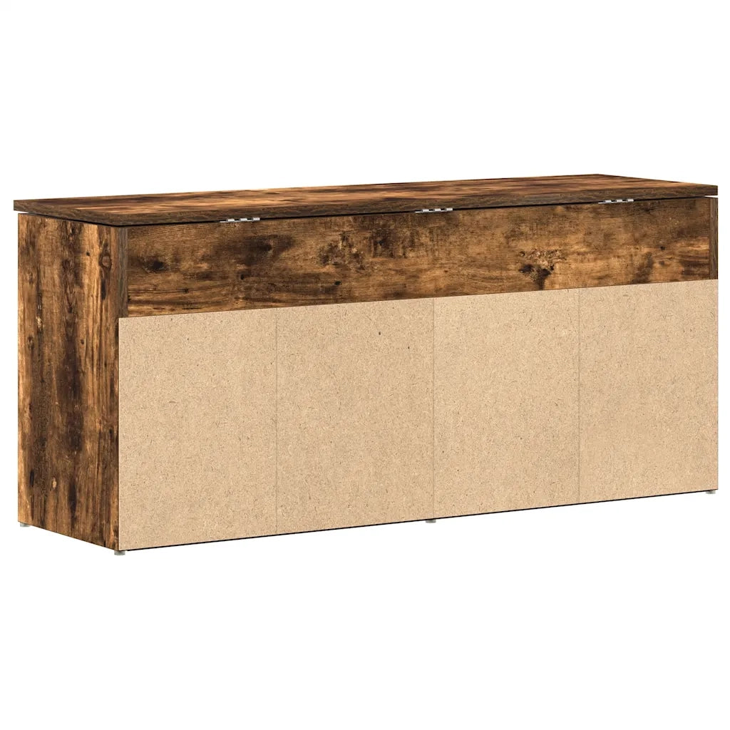 Scarpiera-Scaffale per scarpe Rovere Fumo 102x30,5x45 cm in Legno Multistrato