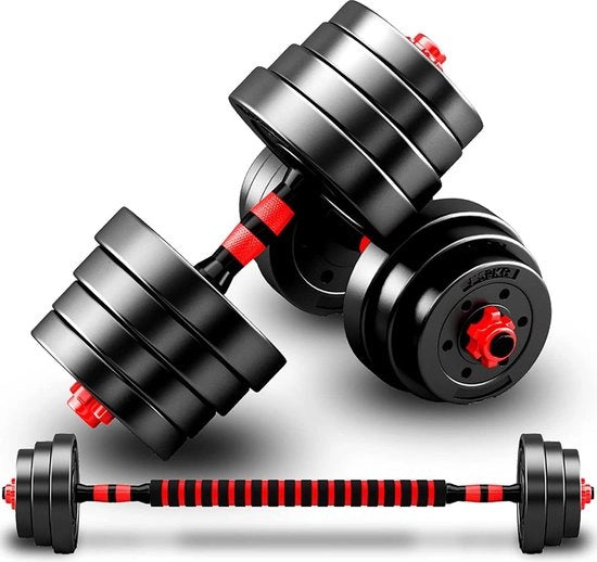 Set di manubri regolabili in plastica da 2 pezzi - Manubri regolabili per allenamento fitness aerobico