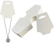 Display per 100 pezzi di carte da catenina con supporto per catenina vuota, display per gioielli, display per etichette pendenti per catenine, anelli e gioielli, dimensioni 12 x 5 cm.