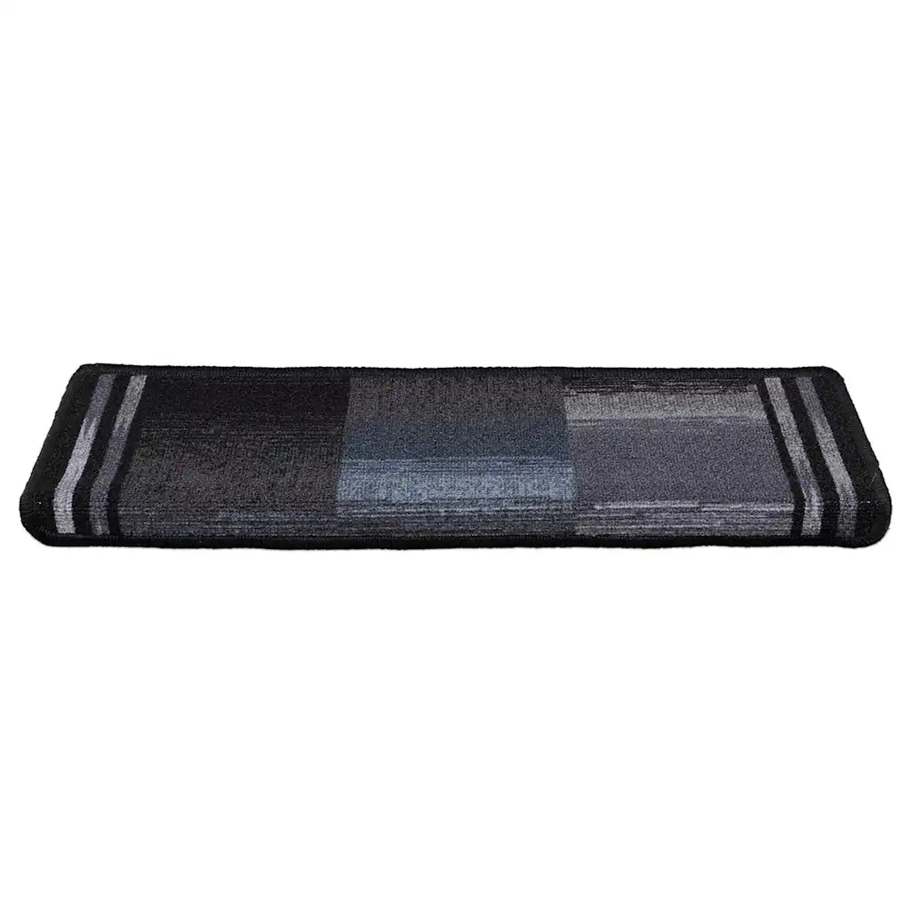 Tappetini Autoadesivi per Scale 15 pz | Gradini per Scale 65x21x4 cm Neri e Grigi