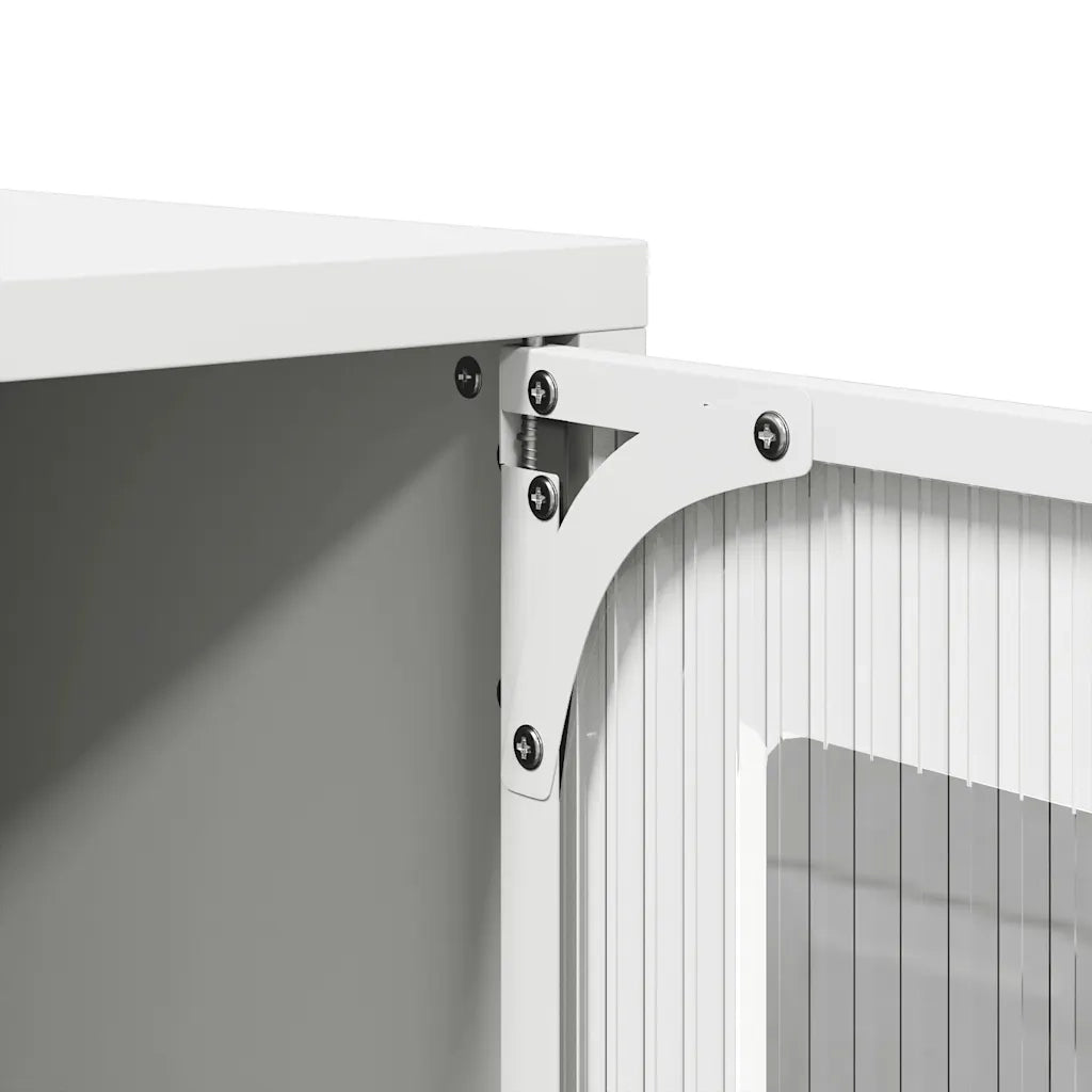 Credenza Bianca 68x39x107 cm in Acciaio 853349