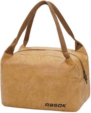Tas termica acqua resistente Aspetto di carta vetrata Borsa pranzo riciclabile Maniglie isolate, Borsa pranzo Tyvek Borsa pranzo ecologo Borsa picnic Borsa vino Borsa bento in carta vetrata marrone