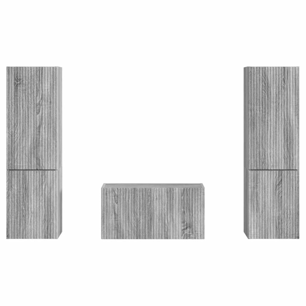 Set mobile TV 5 pz | Armadietto TV | Mobile Porta TV Grigio Sonoma Legno multistrato
