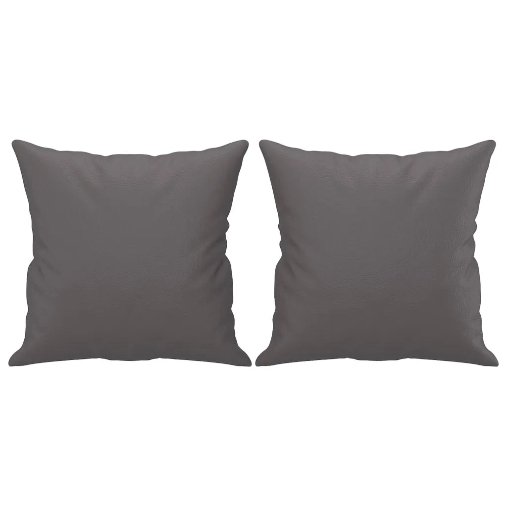 Divano a 2 Posti con Cuscini-Sofa 2 Posti con Cuscini Grigio 140 cm in Similpelle 390461