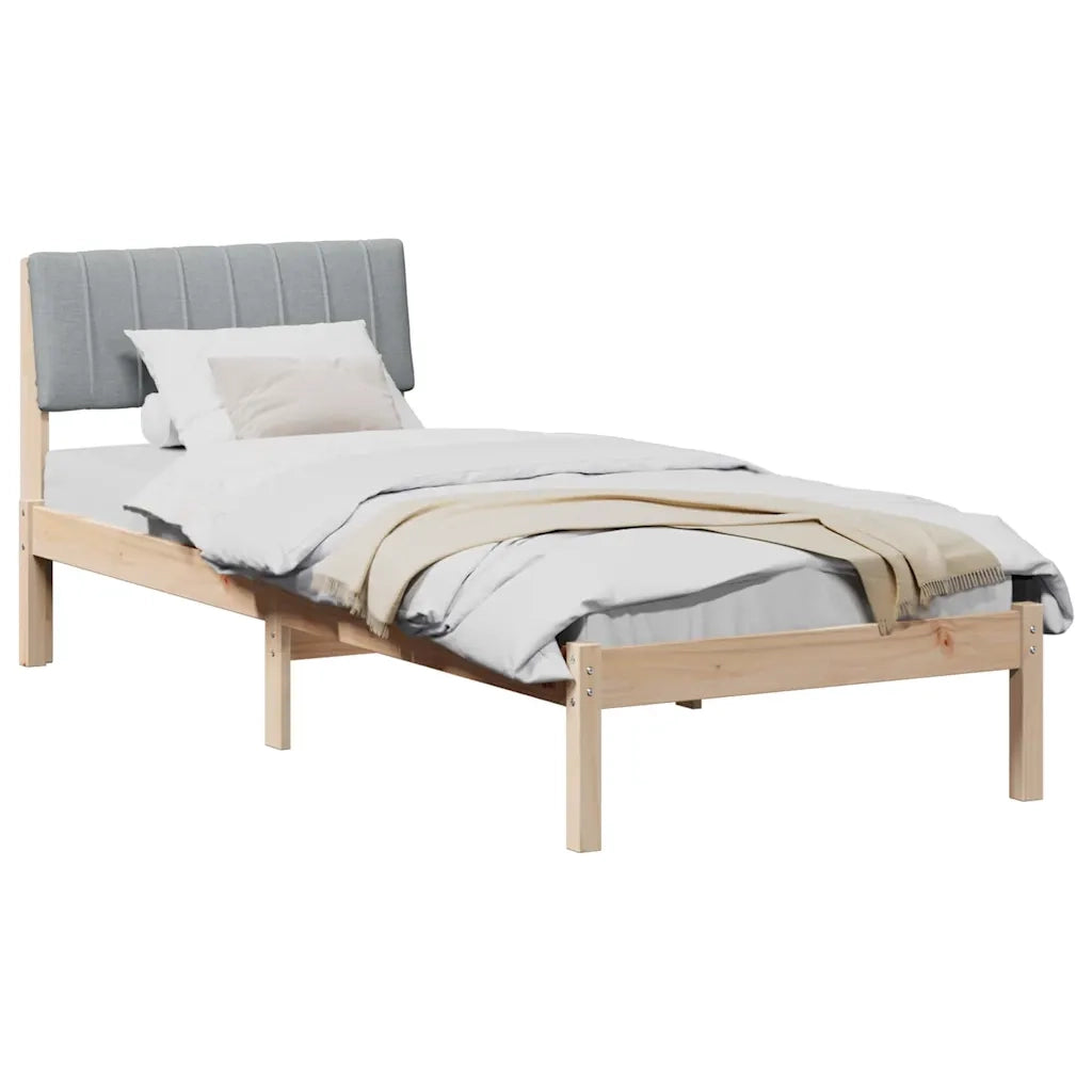 Letto singolo | Letto per adulti | Struttura del Letto Marrone e grigio chiaro 75 x 190 cm