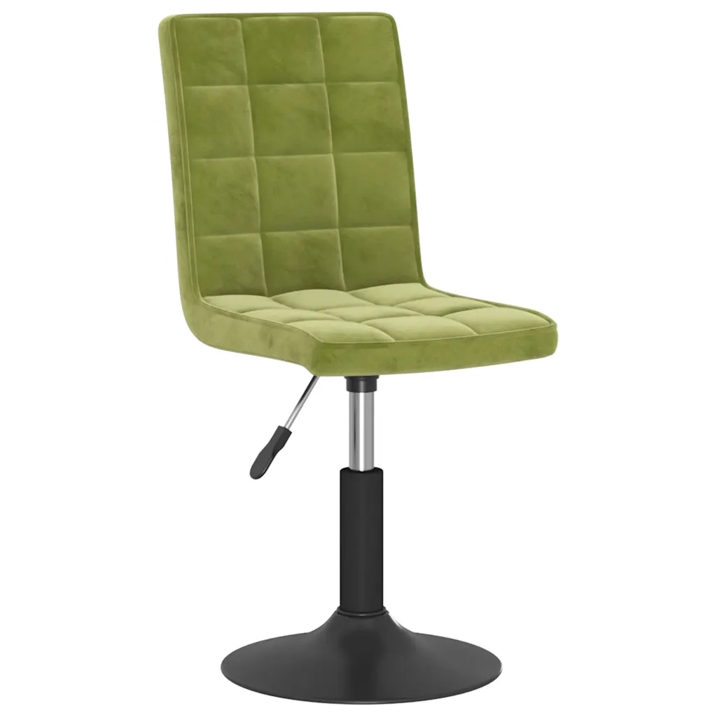 Sedie da Pranzo Girevoli 2 pz | Sedie da cucina Verde Chiaro in Velluto