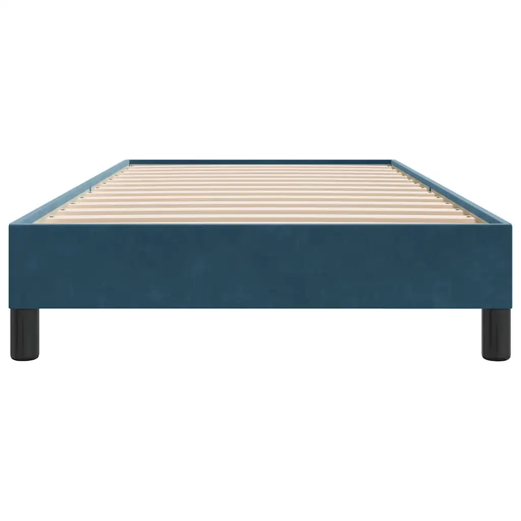 Letto singolo | Letto per adulti | Giroletto senza Materasso Blu Scuro 90x220 cm in Velluto