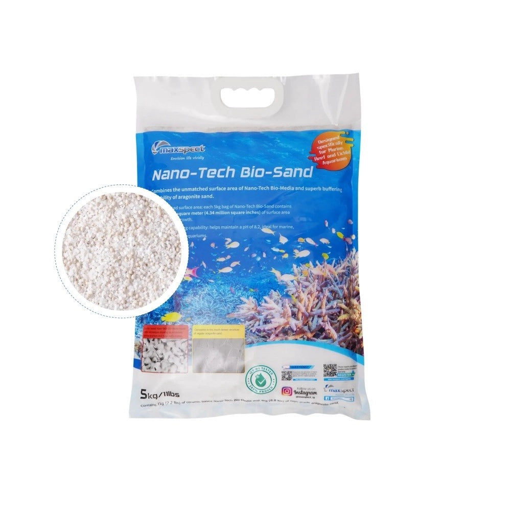 Maxspect Nano-Tech Bio Sand 5kg  - supporto biologico ad alta efficienza