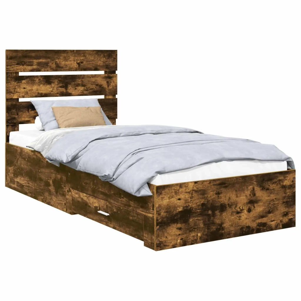 Struttura del letto Rovere fumé 90 x 190 cm Legno multistrato 3412024