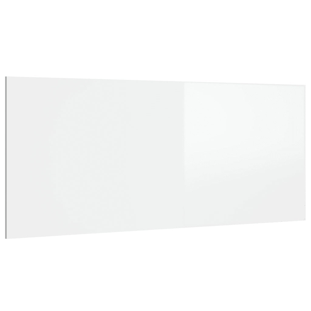 Testiera per Letto Bianco Lucido 200x1,5x80cm Legno Multistrato 811049