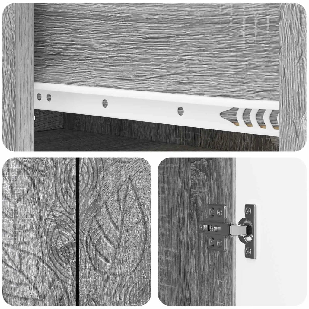 Credenza Sonoma grigio 66 x 34,5 x 90 cm Legno ingegnerizzato 895091