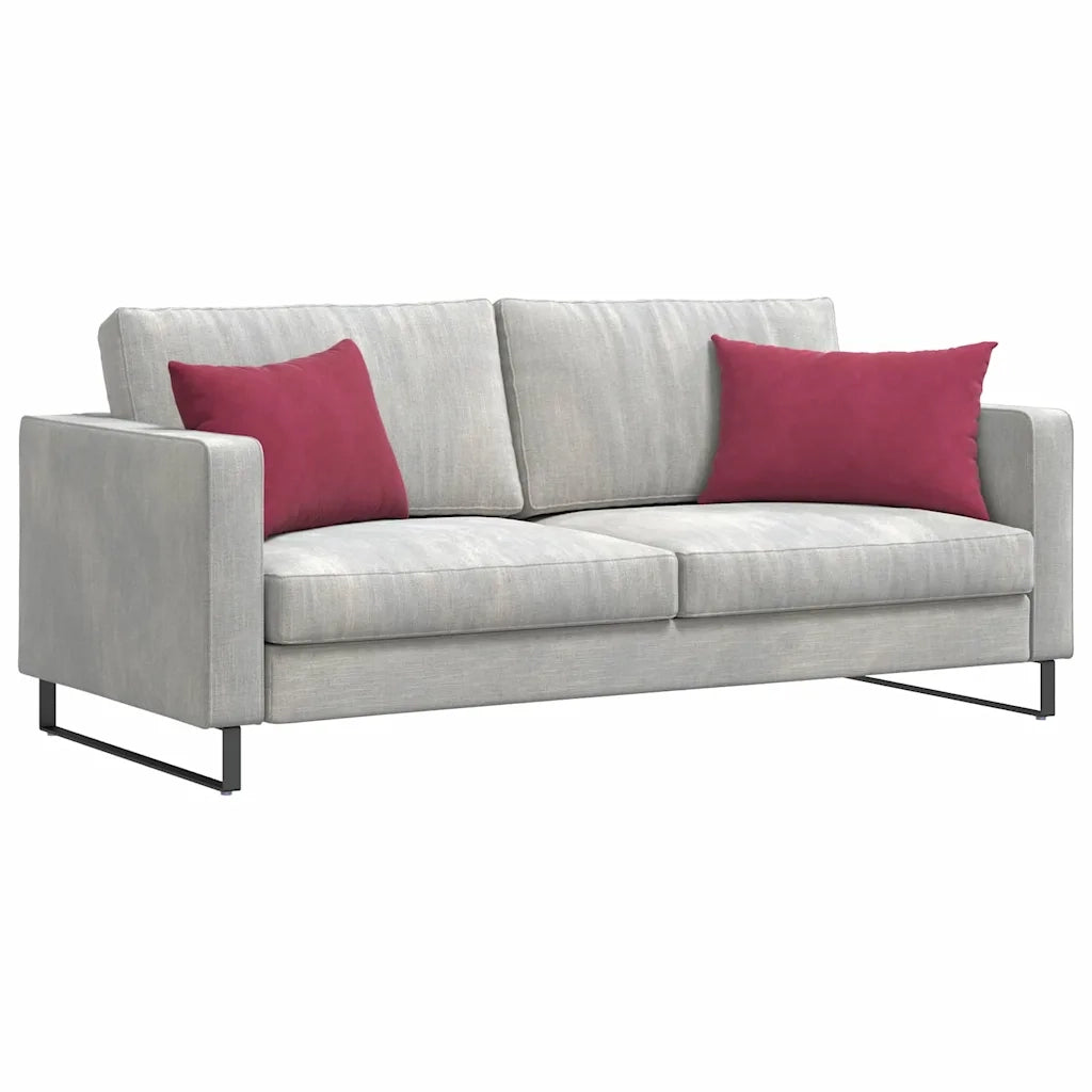 Cuscini da Divano 2 pcs Rosso Vino 60 x 40 cm Tessuto in Cords 42013675