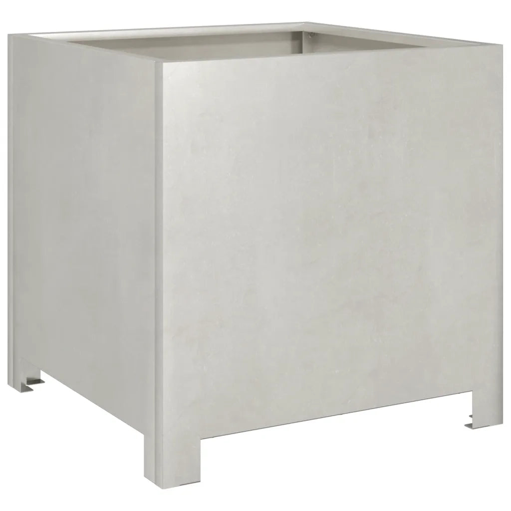 2 pz Fioriere | Cassetta per fiori | Vaso da Giardino 40x40x40 cm in Acciaio Inox