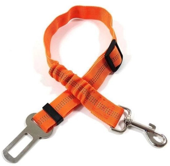 Rim di sicurezza per cani per auto - lunghezza regolabile - 2 pezzi - cintura di sicurezza con assorbimento elastico di shock e forte gancio - larghezza 2,5 cm, lunghezza totale regolabile 47-70 cm