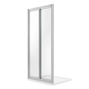 Porta Doccia 75CM H198 Cristallo Trasparente Apertura Saloon con Doppia Anta Battente mod. West