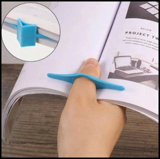 Libellino per libri | Marcatura per pagine | Libellino per dita | 2 pezzi | Blu