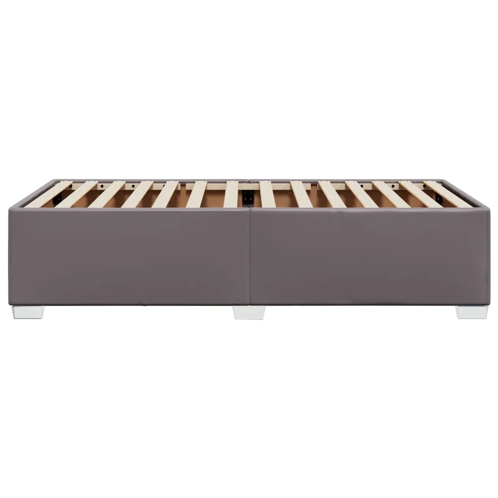 Letto singolo | Letto per adulti | Giroletto Grigio 100x200 cm in Similpelle