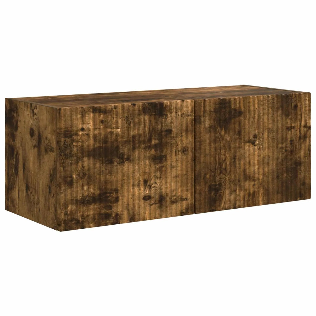 Set mobile TV 4 pz | Armadietto TV | Mobile Porta TV Rovere fum¨¦ Legno multistrato