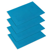 Set 4 Tovagliette Americane 45x30 cm in PVC Intrecciato, Lavabili e Riutilizzabili, Sottopiatto Rettangolare per Tavola Cucina e Sala da Pranzo  Petrolio