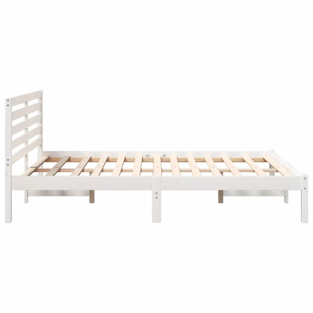 Struttura del letto-Giroletto-Rete del Letto Bianco 140 x 190 cm Pino massello 270266