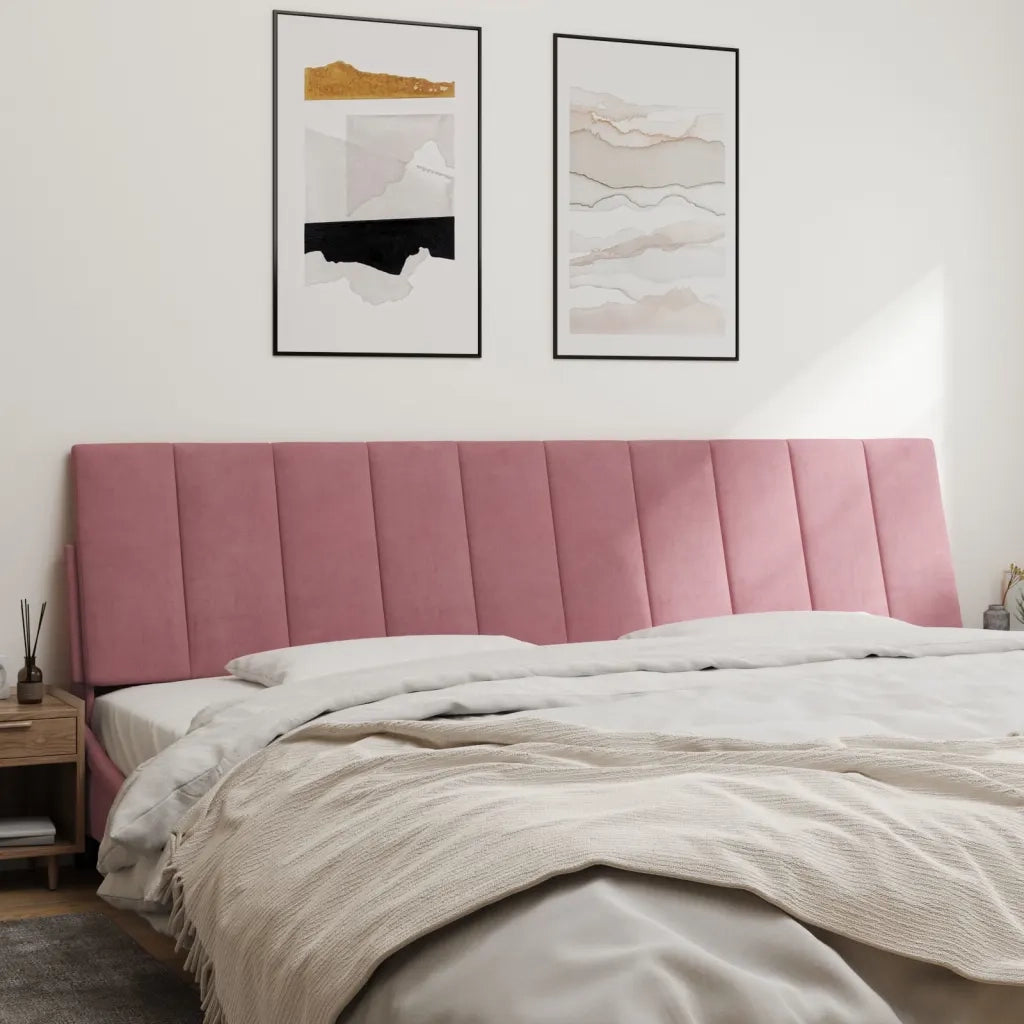 Cuscino Testiera Hanko Rosa 200 cm in Velluto 374694