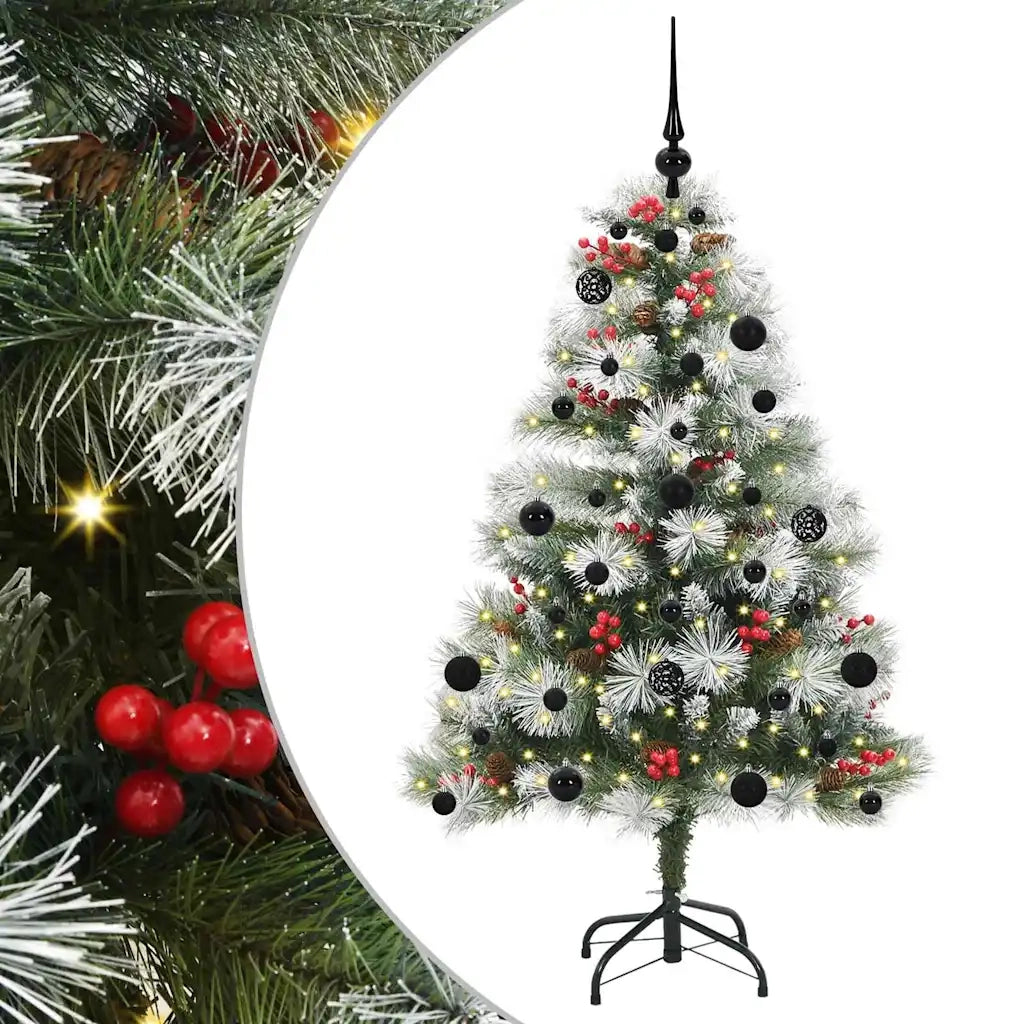 Albero di Natale artificiale Verde e bianco 150 cm 3395171