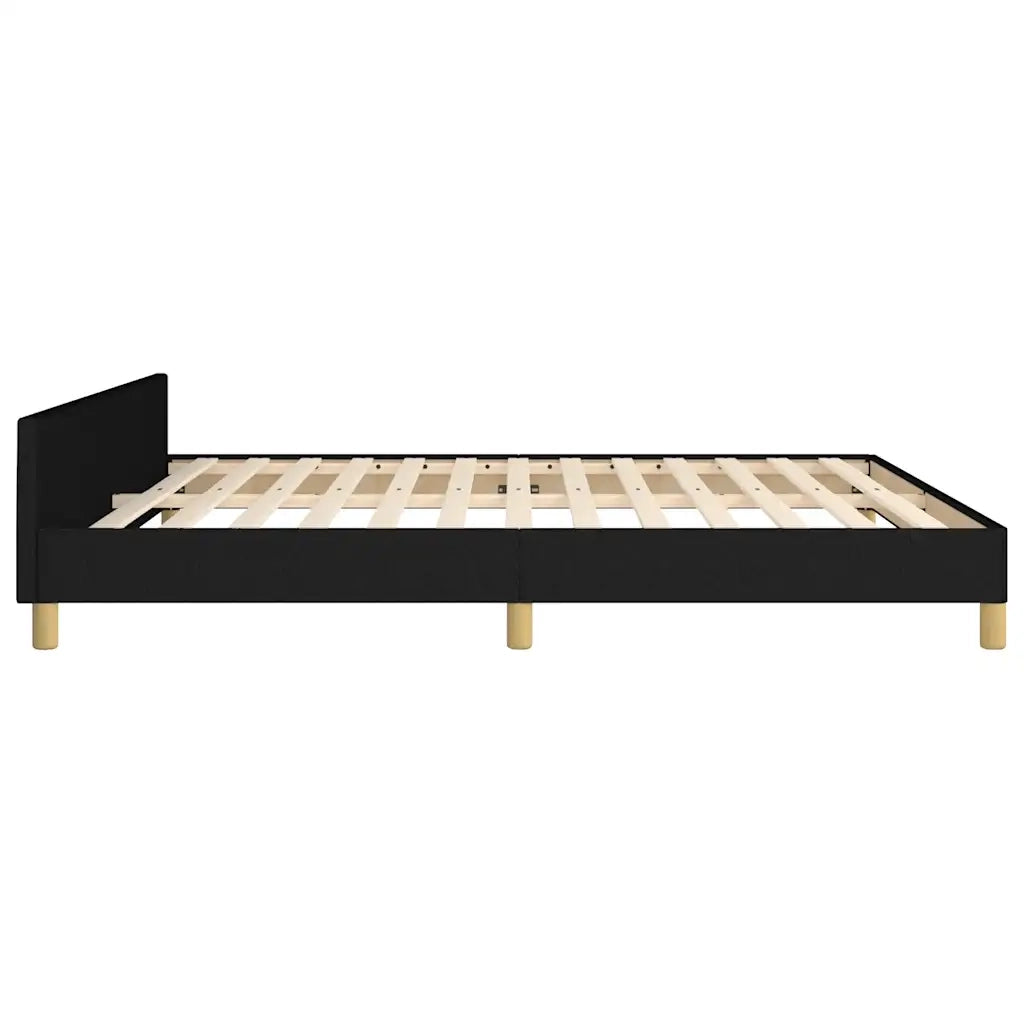Giroletto senza Materasso-Struttura Letto Nero 180x200 cm in Tessuto 448291