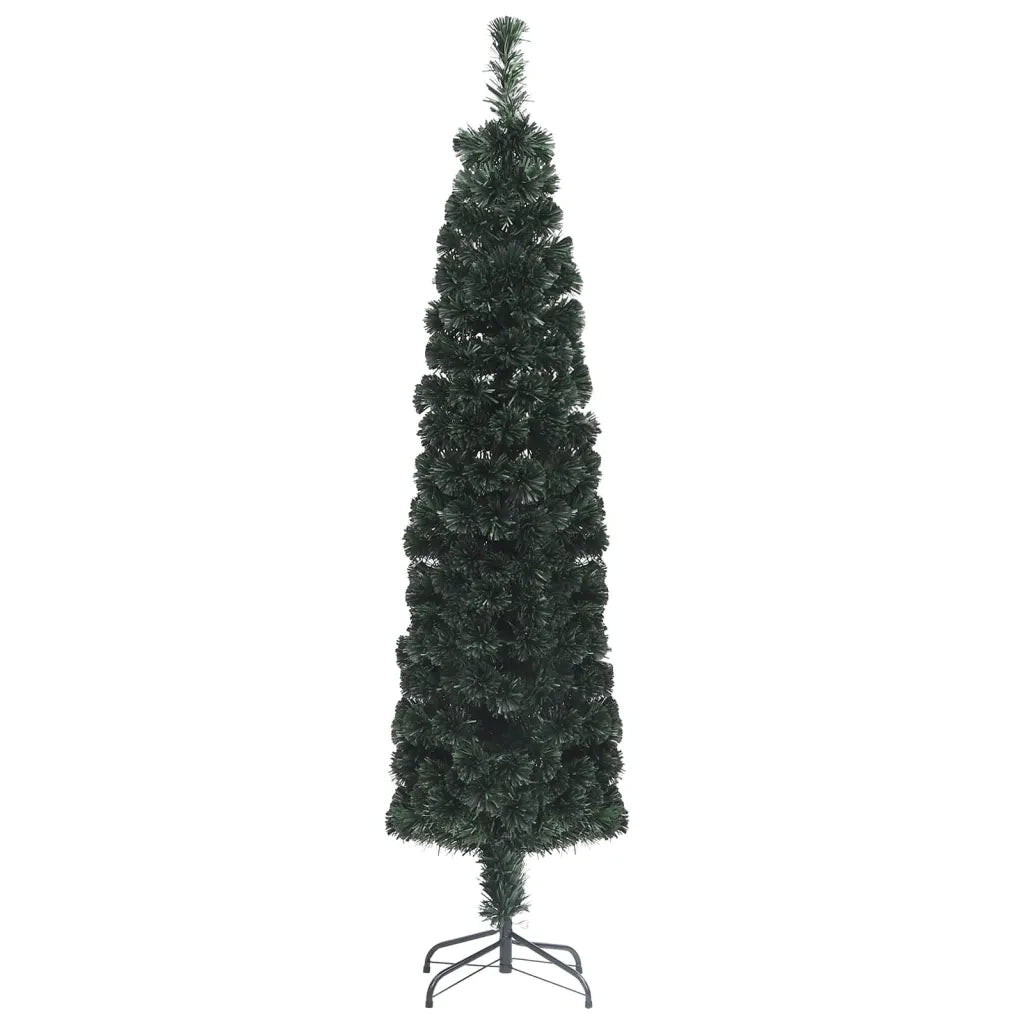 Albero Natale Artificiale Sottile Supporto-Albero Natalizio 120 cm Fibra Ottica