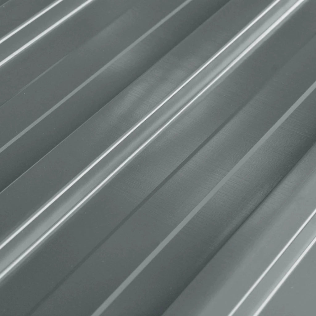 Pannello per tetto 12 pz Grigio 129 x 45 cm Acciaio zincato CFW8569523