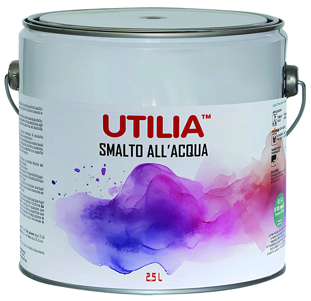 Utilia SMALTO ALL'ACQUA lt. 2,5 Nero lucido 4.00 pz