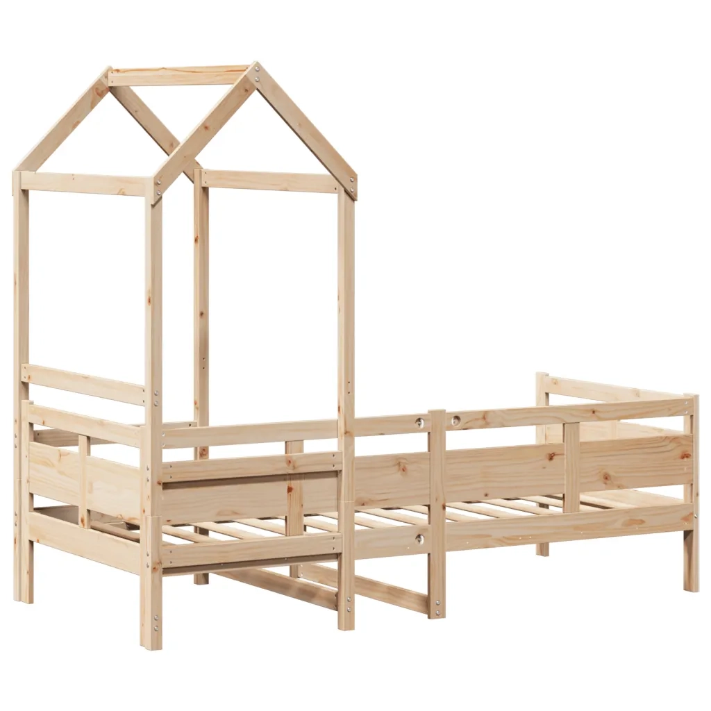 Letto singolo | Letto per adulti | Dormeuse con Tetto 80x200 cm in Legno Massello di Pino