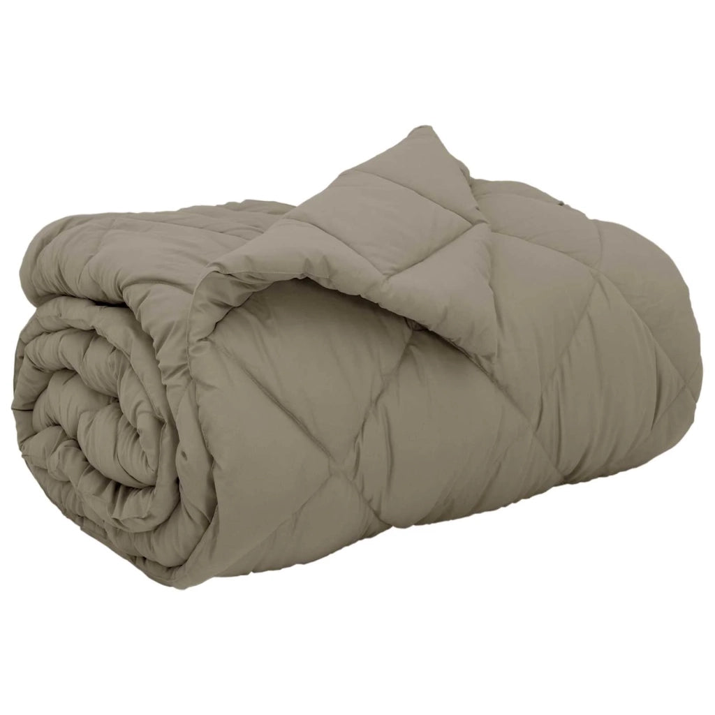 Piumone | Duvet Invernale Grigio chiaro 155 x 220 cm Microfibra