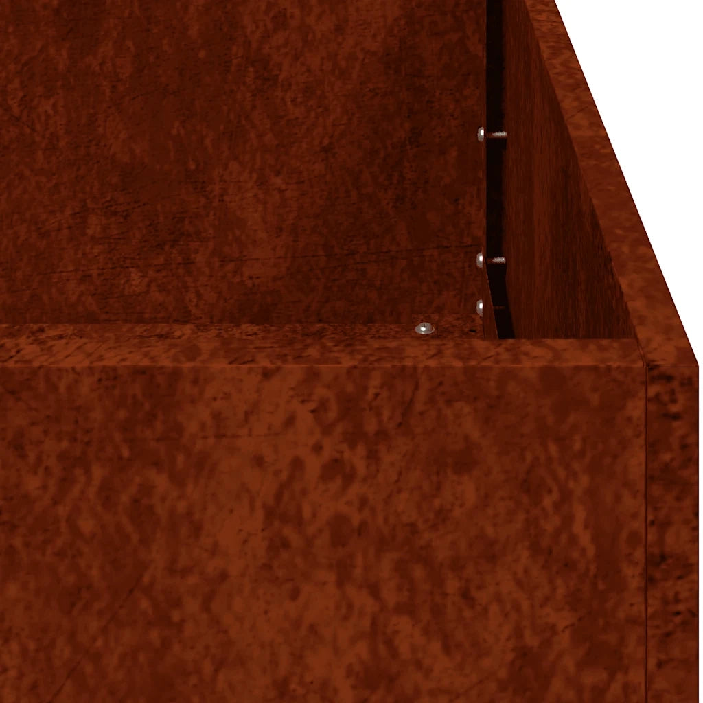 Fioriera | Cassetta per fiori | Vaso Arrugginita 80x80x40 cm in Acciaio Corten