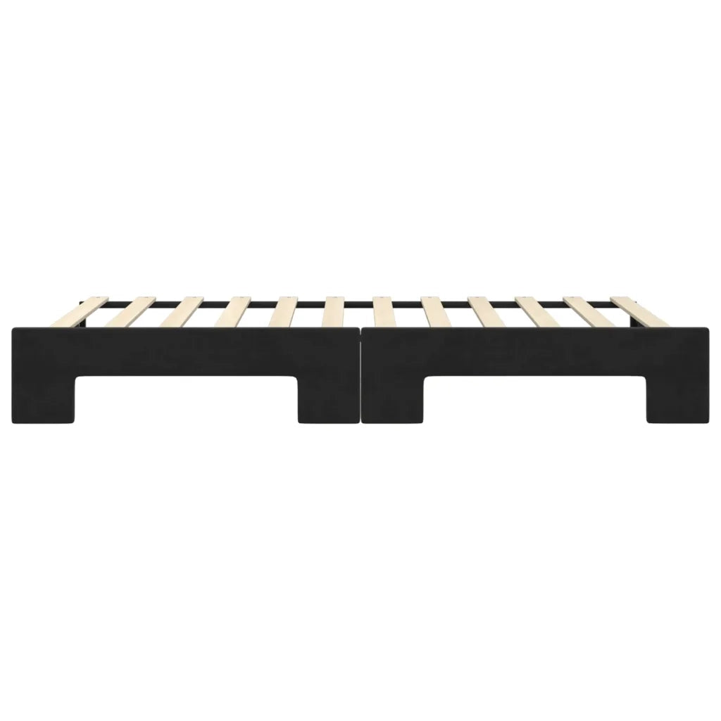 Divano letto | Sof¨¤ letto | Letto singolo Estraibile Nero 100x200 cm in Velluto
