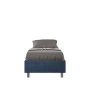 Letto 1 Piazza e Mezzo Sommier 120x190 cm con Rete Azelia Blu