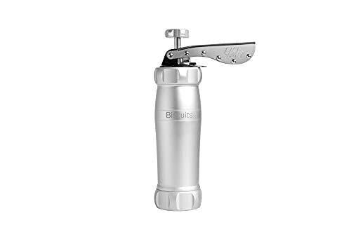 MARCATO BI-DES-ARG Linea Premium Macchina per Biscotti in Alluminio Anodizzato con 20 Forme e 2 Misure colore Argento