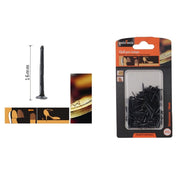 Trade Shop - Set Confezione 60gr Chiodi Per Scarpe 16 Mm Neri Per Riparazioni Calzolaio 90888 -
