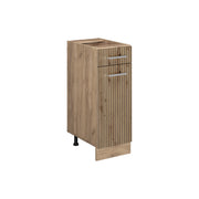 Mobiletto base per cucina R-Line Rovere artigianale/Rovere dorato 30 cm senza piano di lavoro Vicco