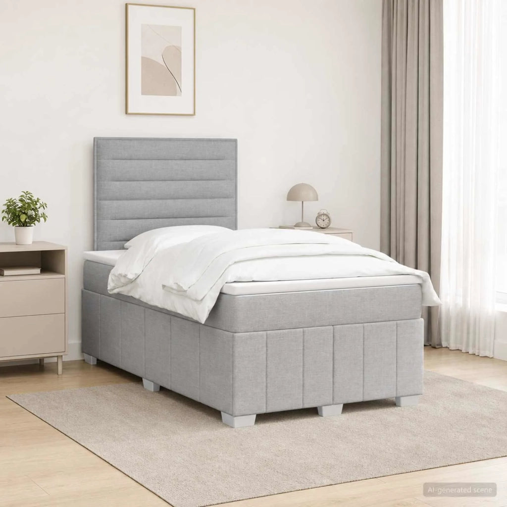 Letto box spring con materasso Grigio Chiaro 120 x 200 cm 3454106