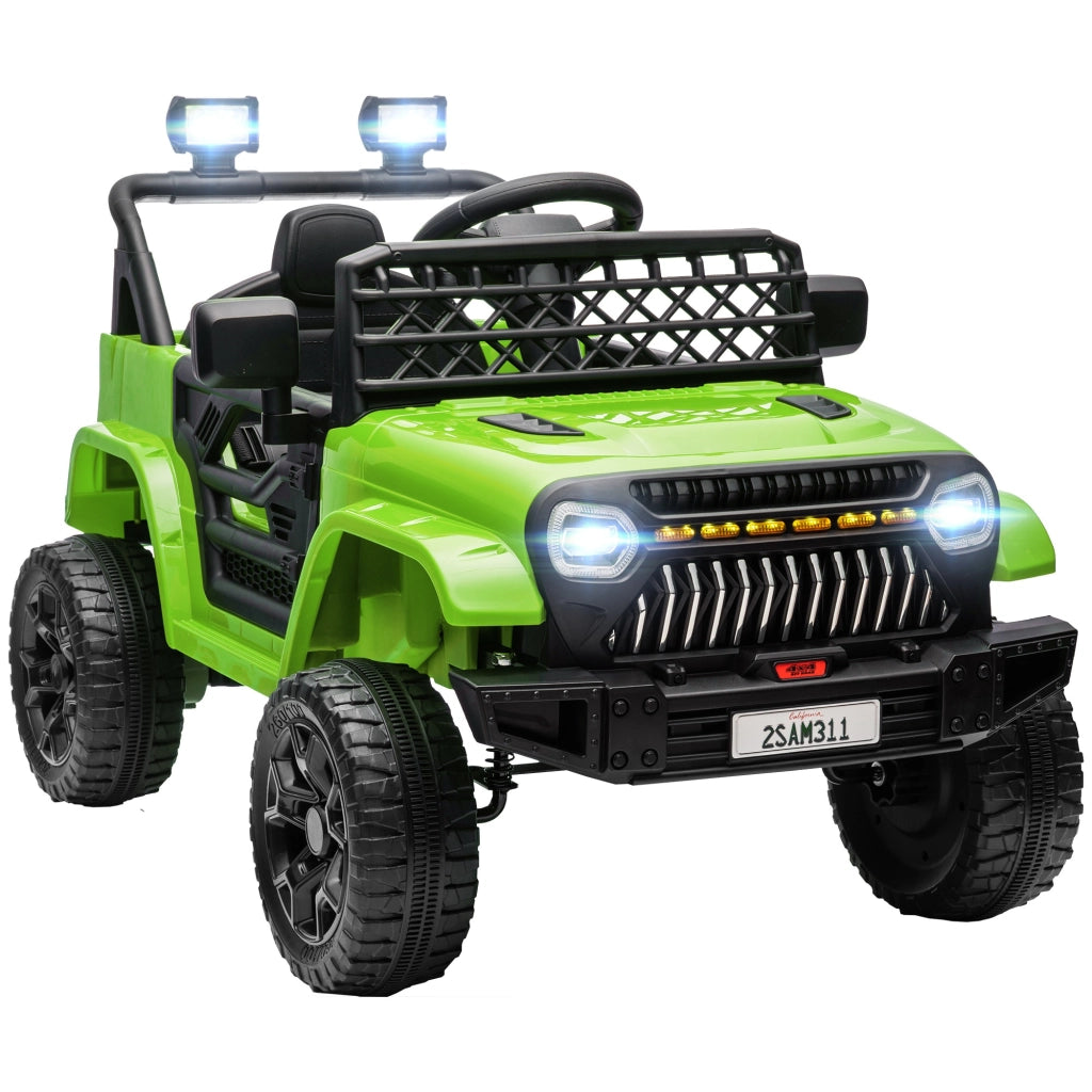 Automobile Elettrica per Bambini ¨C zephmum ¨C Verde, Telecomando, Batteria 12V