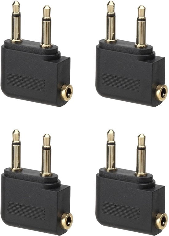 Adattatore Jack per Cuffie da 35 mm - Pacchetto da 4 pezzi - Adattatore per Volo Duraturo e Pratico