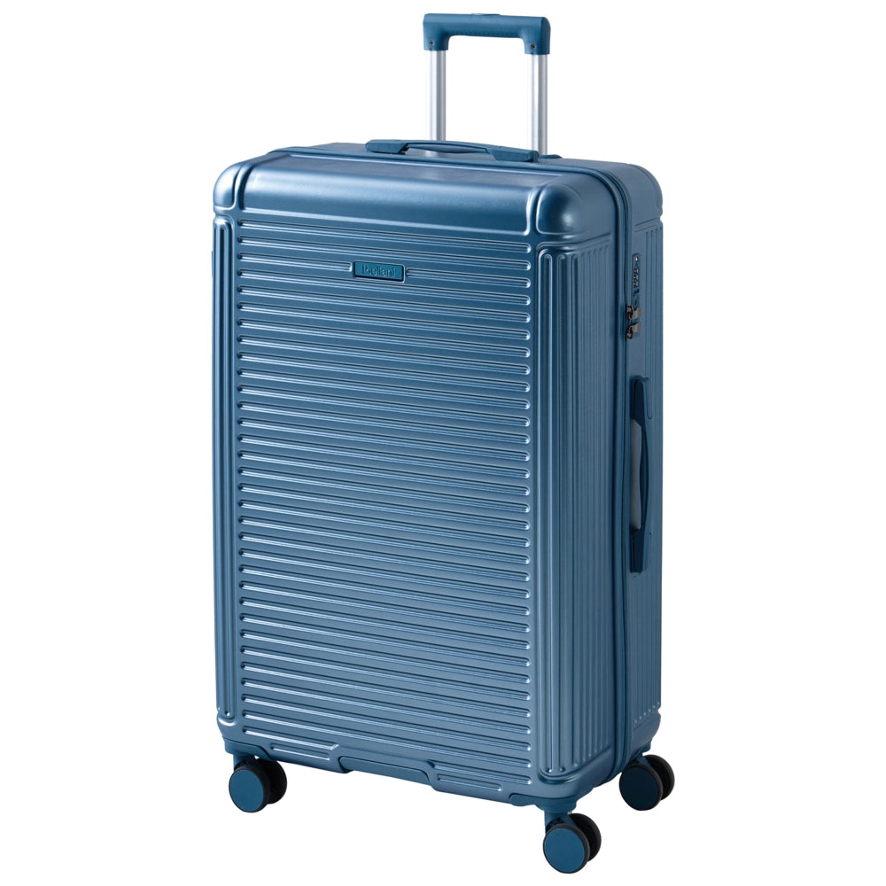 Set di 3 valigie blu in materiale sintetico con ruote silenziose in ferro e cerniera antifurto 3 misure Lucchetto TSA Comodità