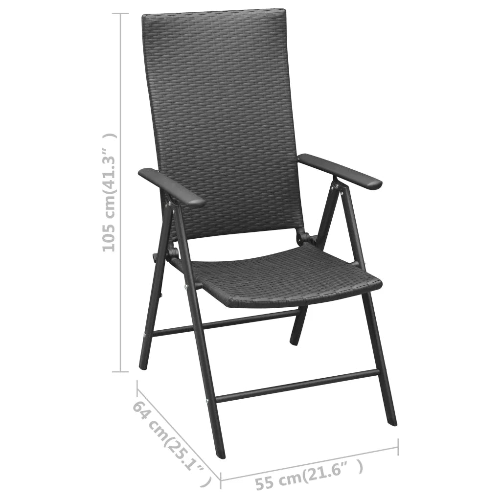 Set da Pranzo da Giardino 5 pz Nero e Marrone 3060054
