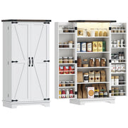 Buffet con 12 ante e luce LED ¨C zephmum ¨C bianco 60x40x120 cm