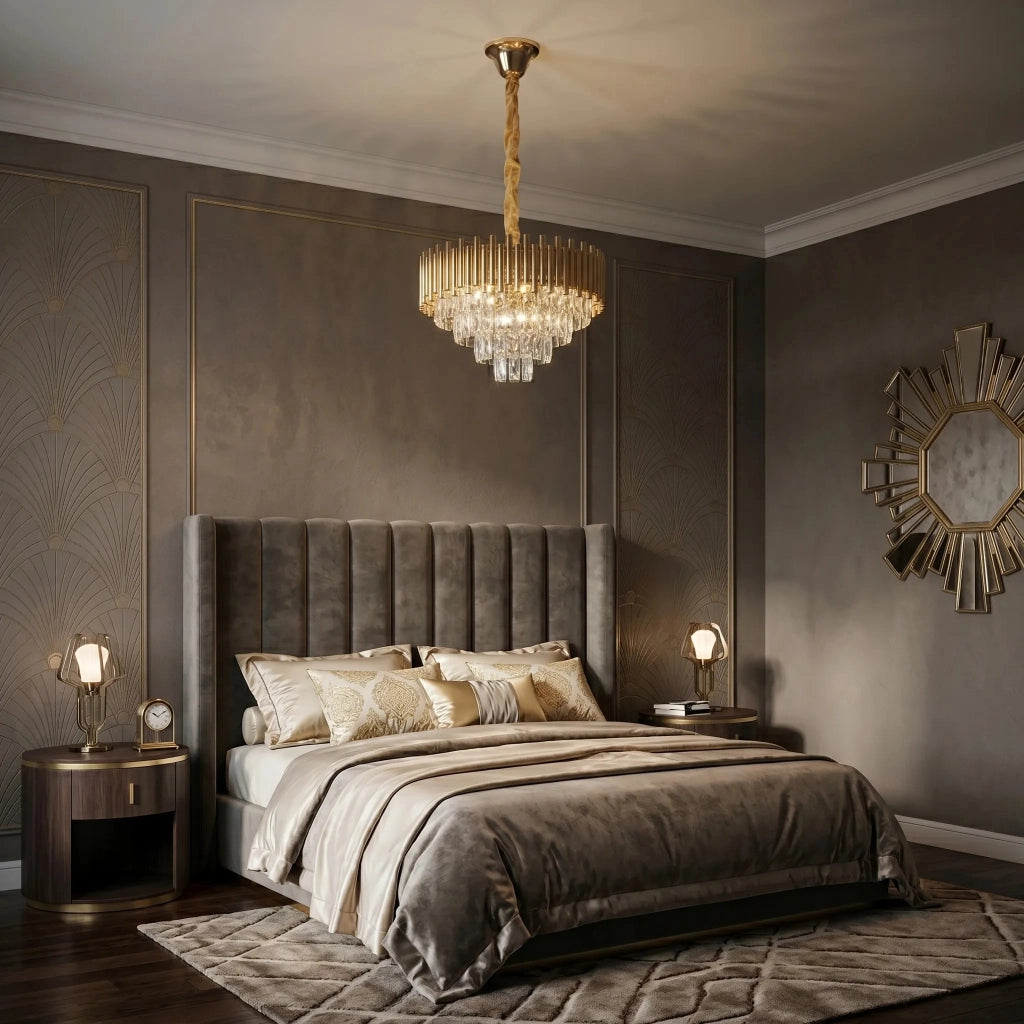 Lampada A Sospensione In Cristallo Swe103-cp Gold