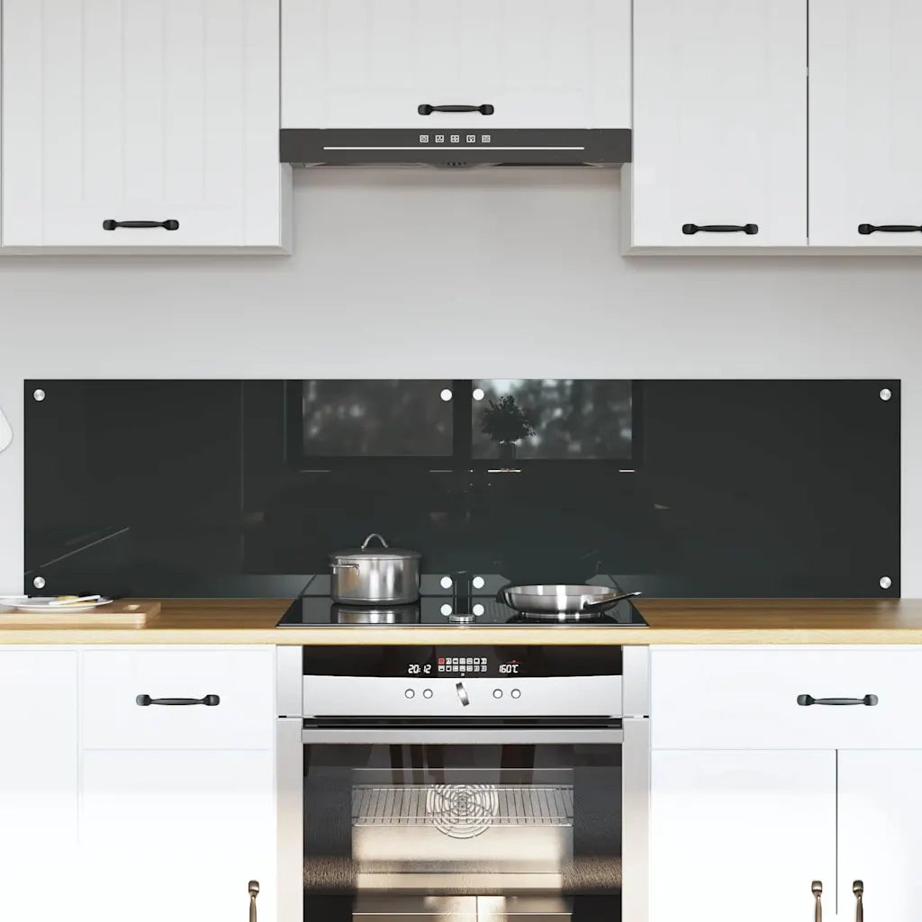 Rivestimento da Cucina 2 pz-Set di 2 Paraschizzi per Cucina Grigio scuro 80 x 40 cm