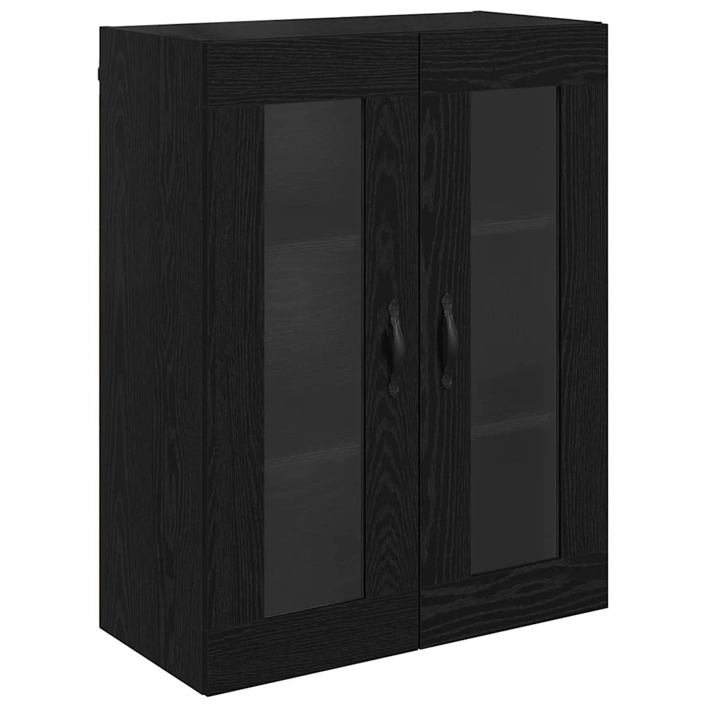 Credenza-Buffet-Armadio da cucina Rovere Nero 69,5 x 34 x 180 cm Legno multistrato 267211